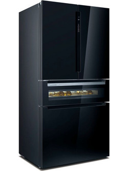 Siemens KF96RSBEA Ψυγείο Ντουλάπα 572lt Full No Frost Υ183xΠ90.5xΒ73.6cm Μαύρο