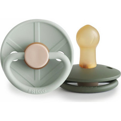 Frigg Little Viking Latex Πιπίλες Καουτσούκ 0-6m Sage Olive 2τμχ