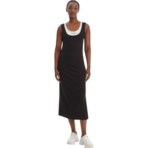 Calvin Klein Midi Καλοκαιρινό Καθημερινό Φόρεμα Μεταξωτό Μαύρο LV047E220G-UB1 Calvin Klein Midi Καλοκαιρινό Καθημερινό Φόρεμα Μεταξωτό Μαύρο LV047E220G-UB1