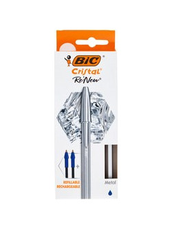 BIC Cristal Re- New Σετ Στυλό Διαρκείας Μπλε 64013