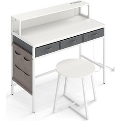 Costway Γραφείο Ξύλινο 95.5x50x110cm HU11211DE-WH