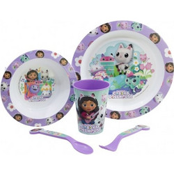 Stor Micro Gabby's Dollhouse Παιδικό Σετ Φαγητού Purle 5τμχ