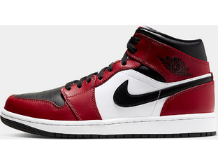 Jordan Air 1 Mid Ανδρικά Sneakers Μποτάκια Κόκκινα 554724-069