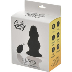 Guilty Toys Lewis Πρωκτική Σφήνα Ασύρματη με Δόνηση 10cm Μαύρη