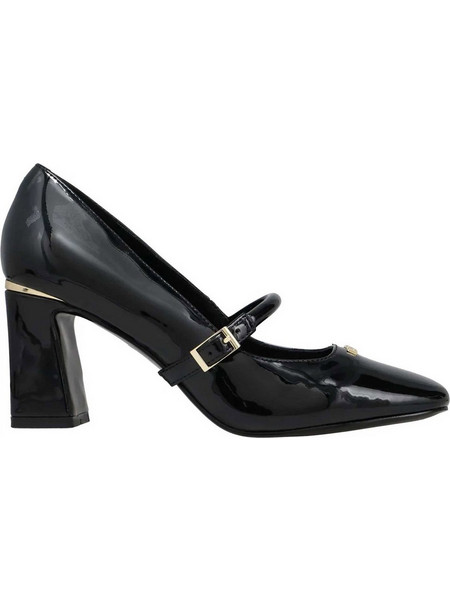 DKNY Carley Γόβες Λουστρίνι με Χοντρό Ψηλό Τακούνι & Λουράκι Μαύρες K3511584
