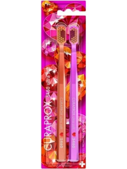 Curaprox CS 5460 Duo Love Edition 2026 Ultra Soft Οδοντόβουρτσες 2τμχ Κοραλί Ροζ