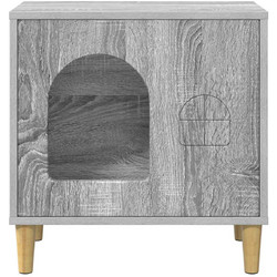 vidaXL Ξύλινo Σπιτάκι Γάτας 51x30x52cm Ανθρακί 8000668