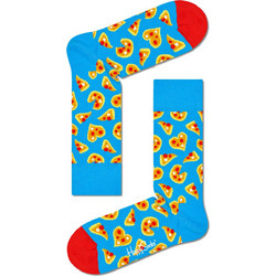 Happy Socks Pizza Love Ανδρικές Κάλτσες Ψηλές με Σχέδια Γαλάζιες 6700