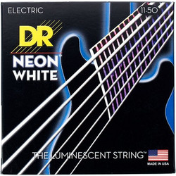 DR Strings Neon White NWE-11 Σετ 6 Χορδές Ηλεκτρικής Κιθάρας 10-50"