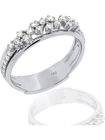 Million Diamonds Γυναικείο Δαχτυλίδι Σειρέ Μισόβερο από Λευκόχρυσο 18K με Διαμάντι RL22986