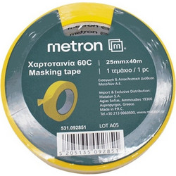 Metron Χαρτοταινία Κίτρινη 25mm x 40m 1τμχ