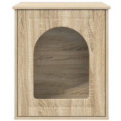 vidaXL Ξύλινo Σπιτάκι Γάτας 53x52x62cm Μπεζ 8000709