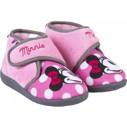 Cerda Disney Minnie Mouse Χειμερινές Παιδικές Παντόφλες Μποτάκια για Κορίτσι Ροζ Γκρι 2300004884