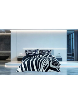 Makis Tselios Σετ Σεντόνια Υπέρδιπλα Βαμβακοσατέν 240x270 Zebra