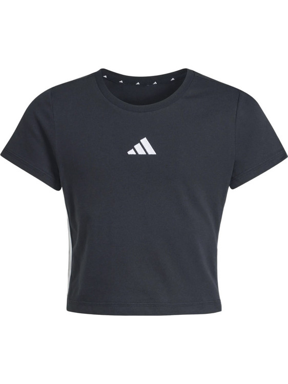 Adidas Essentials Παιδικό Crop Top Κοντομάνικο Μαύρο JZ1211
