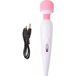 Chisa Novelties Curve Wand Massager Δονητής Μασάζ 18.4cm Λευκός Ροζ