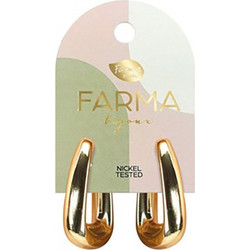 Farma Bijoux Γυναικεία Σκουλαρίκια Κρίκοι από Ορείχαλκο Xρυσά 8057461380044