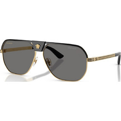 Versace VE2294 100281 Ανδρικά Γυαλιά Ηλίου Aviator Μεταλλικά Χρυσά με Μαύρο Φακό