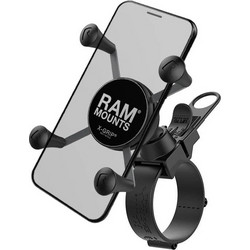 Ram Mounts X-Grip Phone Mount Περιστρεφόμενη Βάση Κινητού Μηχανής με Ρυθμιζόμενο Βραχίονα για Τιμόνι