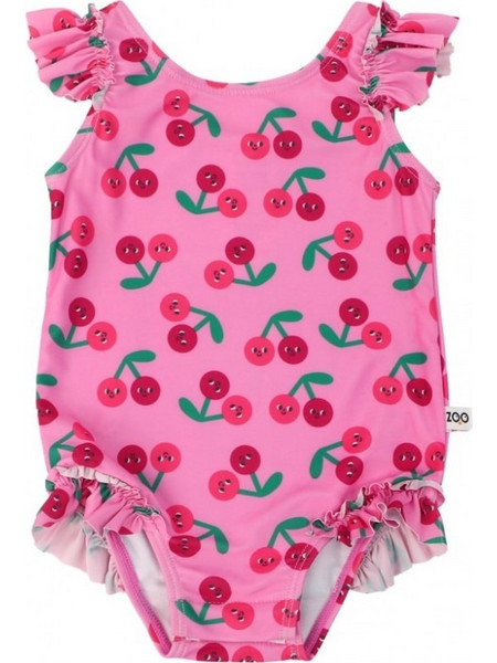 Zoocchini Cherry Αντηλιακό UV Βρεφικό Μαγιό Ολόσωμο για Κορίτσι Φούξια ZOO12257
