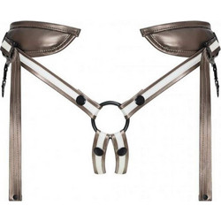 Desirour Luxury Harness Strap On Καφέ