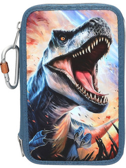 Dino World Κασετίνα με 3 Θήκες Πολύχρωμη 413982