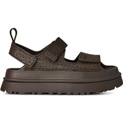 UGG GoldenGlow Δερμάτινα Αθλητικά Γυναικεία Σανδάλια Ανθρακί 1175311-DNSS