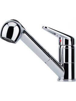 Franke Novara Plus 3150501121 Μπαταρία Κουζίνας Πάγκου Διπλής Παροχής Ανάμεικτη με Ντουζ Inox
