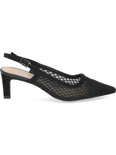 Peter Kaiser Γόβες Suede Slingback με Λεπτό Χαμηλό Τακούνι Μαύρες 9-79607-46