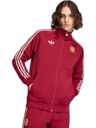 Adidas Ανδρική Ζακέτα Φούτερ με Φερμουάρ Κόκκινη JZ2254