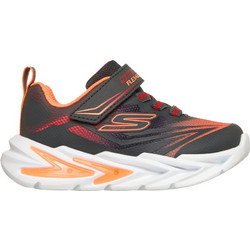 Skechers Παιδικά Sneakers με Φωτάκια Ανθρακί Πορτοκαλί 400139N-CCRD
