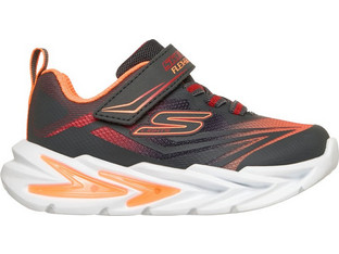 Skechers Παιδικά Sneakers με Φωτάκια Ανθρακί Πορτοκαλί 400139N-CCRD