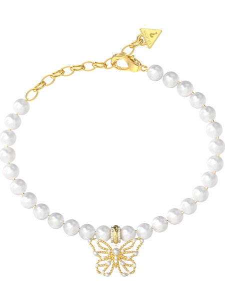 Guess Borboleta Γυναικείο Βραχιόλι από Ατσάλι με Πέρλα UBB06124JWYG