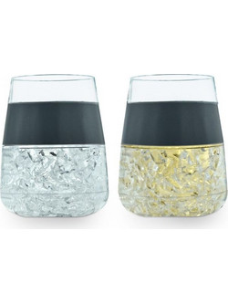 Σετ Ποτήρια Κρασιού Γυάλινα Wine Cooling Cups 2τμχ 5187