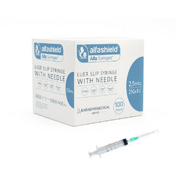 Alfashield Σύριγγες 2.5ml με Βελόνα 21G 40mm 100τμχ