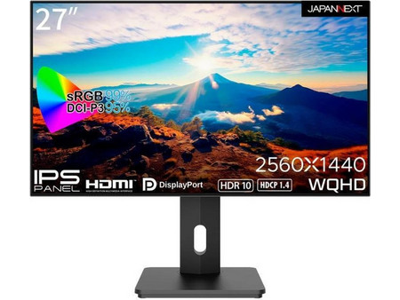JAPANNEXT JN-27IPS4FLWQHDR-HSP IPS HDR Monitor 27" 2560x1440 QHD 60Hz 8ms