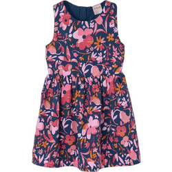 Boboli Παιδικό Φόρεμα Floral Navy Μπλε Φούξια 323031-9807