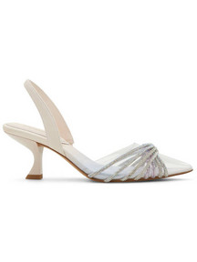 Aldo Γόβες Slingback με Λεπτό Χαμηλό Τακούνι & Στρας Μπεζ Διαφανείς 00069571-89
