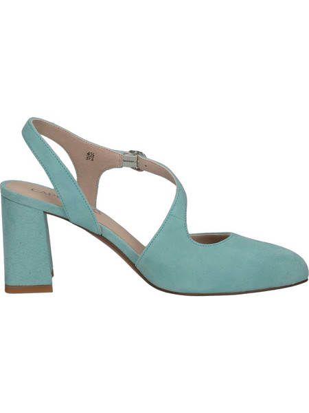 Caprice Γόβες Suede Slingback με Χοντρό Ψηλό Τακούνι Γαλάζιες 9-29600-44-839