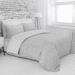Espree Σετ Σεντόνια King Size Βαμβακερά με Λάστιχο 180x200+35 Mila Grey