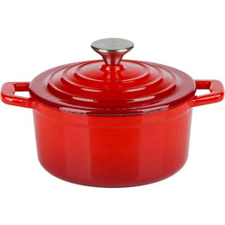 Alpina Μαντεμένια Κατσαρόλα Εμαγιέ 14cm 0.8lt Red