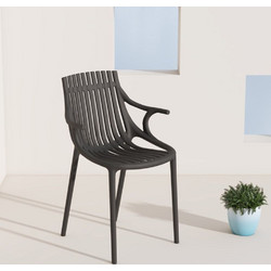 Comocare Monaco Καρέκλα Κήπου Πολυπροπυλενίου Μαύρη 4872153