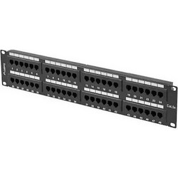 Lanberg PPU5-2048-B Ethernet Patch Panel Rack 2U 19" 48 Θυρών Cat.5e