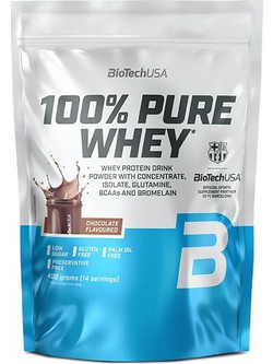 Biotech USA 100% Pure Whey Chocolate Πρωτεΐνη Ορού Γάλακτος Χωρίς Γλουτένη 400gr