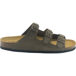 Plakton Γυναικεία Σανδάλια Suede Ανατομικά Χακί 186456