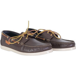 OVER-D Ανδρικά Μοκασίνια Boat Shoes Δερμάτινα Καφέ OE1S2S6E06