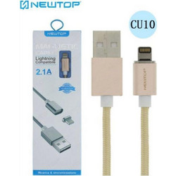 Newtop CU10 Braided USB-A to Lightning Cable 1m Pink
