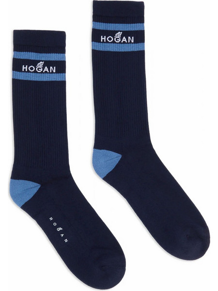 Hogan Ανδρικές Κάλτσες Ψηλές με Σχέδια Navy Μπλε KSMF651940SP24U807