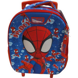 Must Spidey Σχολική Τσάντα Τρόλεϊ Νηπιαγωγείου Μπλε 508811