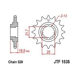 JT Γρανάζι Κίνησης Μπροστά 15T για Kawasaki Z750